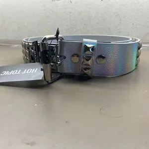 Hot Topic | Accessories | New Unisex Hot Topic Holographic A Silver ...